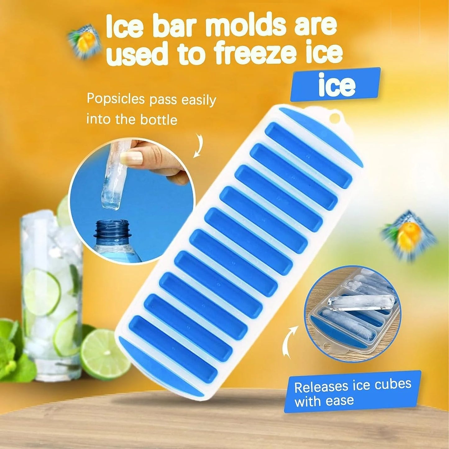 ChillMaster 3-Pack Silicone Pop-Up Ice Trays